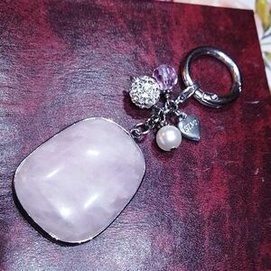SIMS charms, Rose Quartz Keychain/ Purse Charm